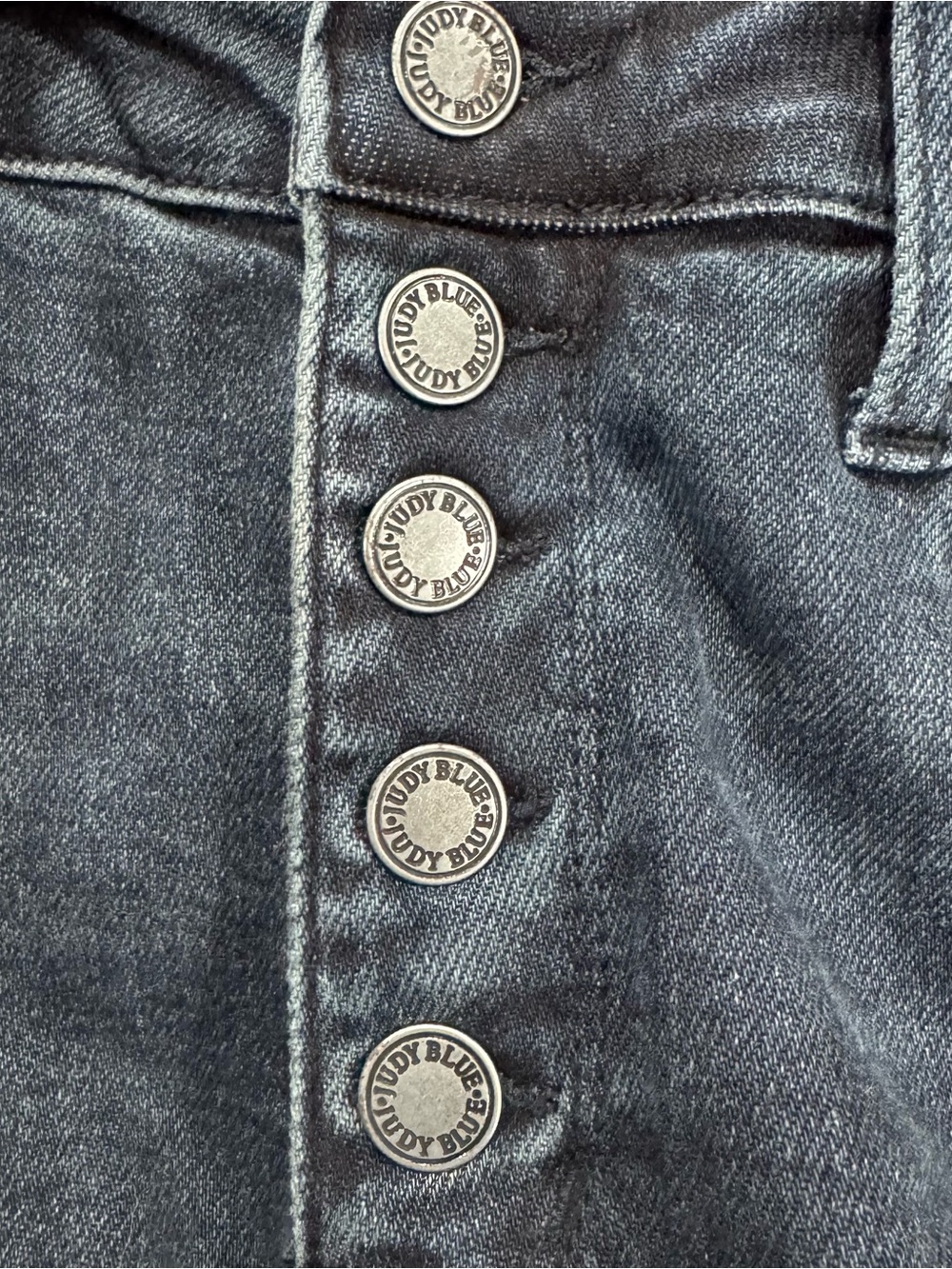 Judy Blue Dark Blue High-Rise Button-Fly Wide Leg Jeans - Picture 7 of 14